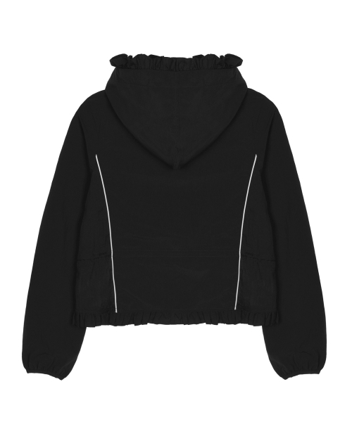 NICK&NICOLE(ニックアンドニコール)の「RUFFLE LACE HOOD JACKET_BLACK(ナイロンジャケット・レディース・ブラック・FREE)」の5枚目の写真