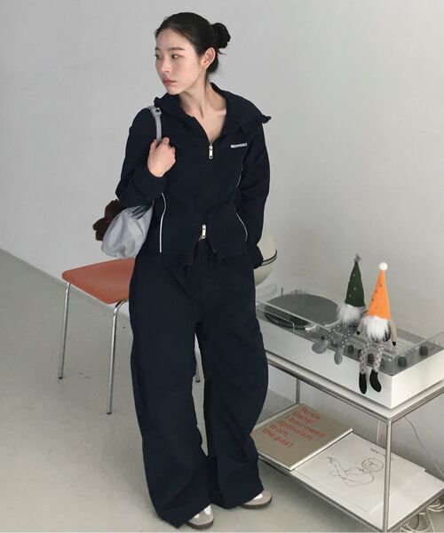 NICK&NICOLE(ニックアンドニコール)の「RUFFLE LACE HOOD JACKET_BLACK(ナイロンジャケット・レディース・ブラック・FREE)」の7枚目の写真