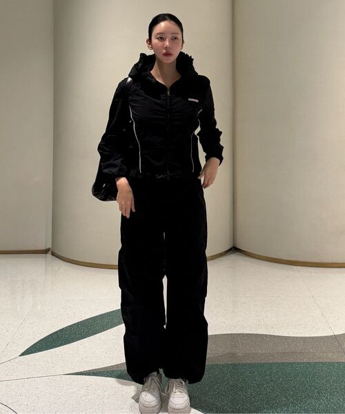 NICK&NICOLE(ニックアンドニコール)の「RUFFLE LACE HOOD JACKET_BLACK(ナイロンジャケット・レディース・ブラック・FREE)」の8枚目の写真