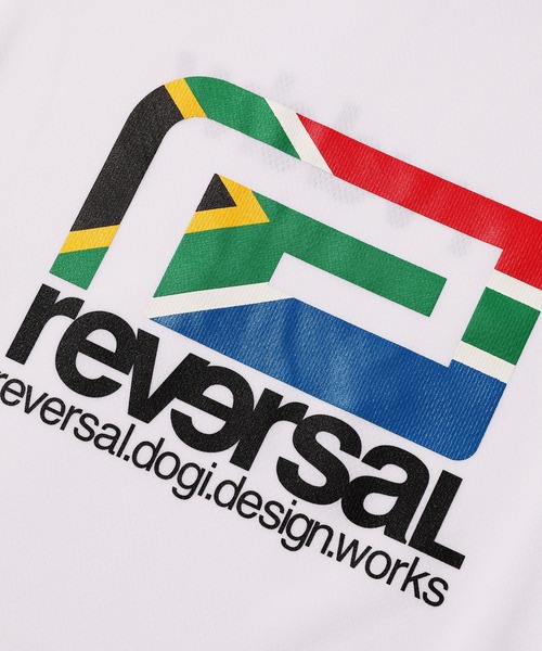 reversal.dogi.design.works(リバーサル・ドーギ・デザイン・ワークス)の「<reversal/リバーサル>Warfield BIG MARK SOUTH AFRICA DRY TEE(Tシャツ/カットソー・メンズ・ブラック/ホワイト・MEDIUM/LARGE/X-LARGE/XX-LARGE)」の4枚目の写真