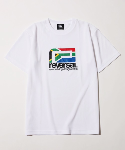 reversal.dogi.design.works(リバーサル・ドーギ・デザイン・ワークス)の「<reversal/リバーサル>Warfield BIG MARK SOUTH AFRICA DRY TEE(Tシャツ/カットソー・メンズ・ブラック/ホワイト・MEDIUM/LARGE/X-LARGE/XX-LARGE)」の3枚目の写真