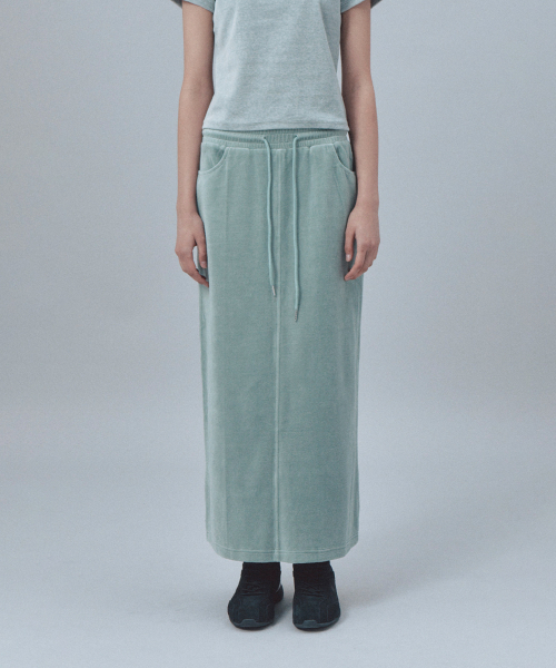 Rest&Recreation（レストアンドレクリエーション）の「VELVET MAXI SKIRT - MINT（スカート・レディース・その他・ONE）」の3枚目の写真