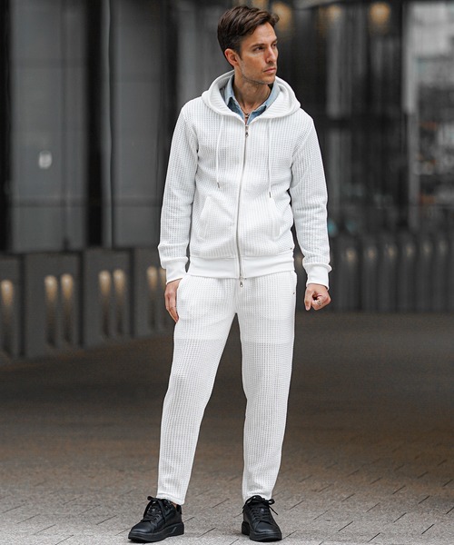 Off-White フルジップ セットアップ アディダス adidas メンズ スウェットフルジップ スタジアム トラック