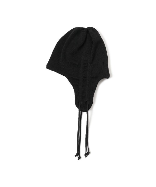 Ray BEAMS(レイビームス)の「RACAL / シャーリング イヤー リネン ニット キャップ(ハット・レディース・オフホワイト/ブラック・ONE SIZE)」の2枚目の写真