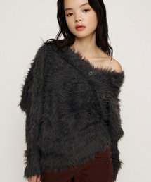 BIG SHAGGY BUTTON RIB TOPS ビッグ シャギー ボタン リブトップス 秋服 冬服