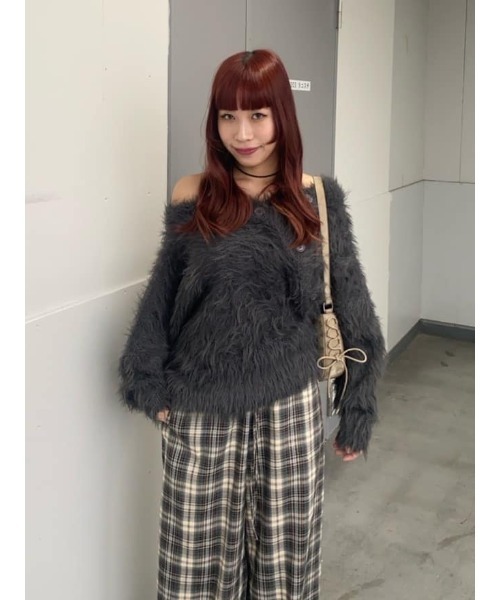 BIG SHAGGY BUTTON RIB TOPS ビッグ シャギー ボタン リブトップス 秋