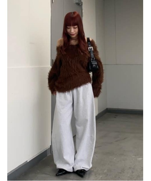 BIG SHAGGY BUTTON RIB TOPS ビッグ シャギー ボタン リブトップス 秋