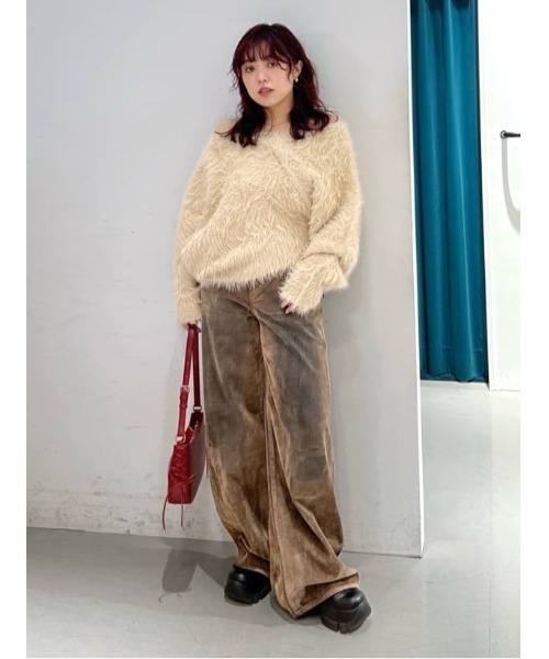 BIG SHAGGY BUTTON RIB TOPS ビッグ シャギー ボタン リブトップス 秋