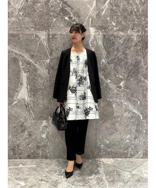 LOULOU WILLOUGHBY(ルルウィルビー)の「【LOULOU WILLOUGHBY】SILK COフラワーチェックワンピース(ワンピース・レディース・ホワイト系その他・1/2)」の21枚目の写真