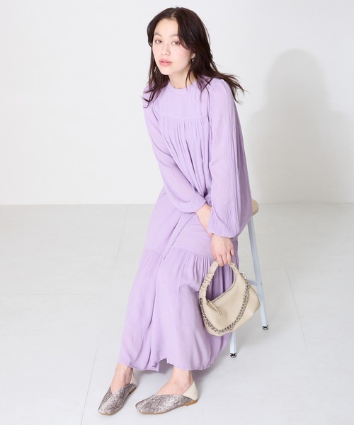 MISCH MASCH（ミッシュマッシュ）の「ギャザーハンドチェーン付きバッグ（ハンドバッグ・レディース・ベージュ・ﾌﾘ-）」の6枚目の写真