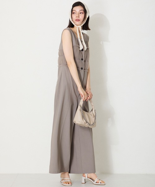 MISCH MASCH（ミッシュマッシュ）の「ギャザーハンドチェーン付きバッグ（ハンドバッグ・レディース・ベージュ・ﾌﾘ-）」の7枚目の写真