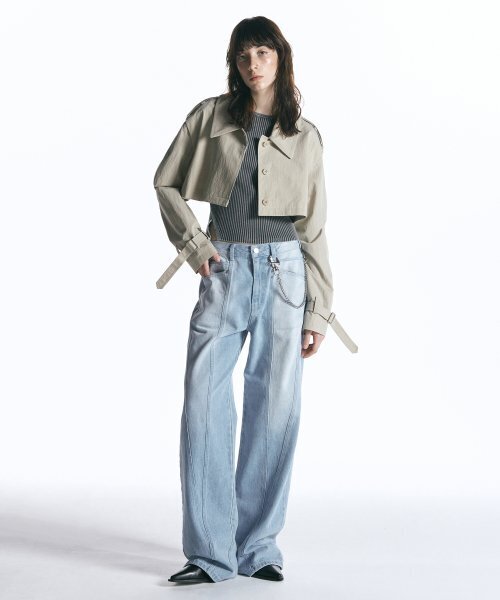 ツーベイクロップトレンチコート BEIGE