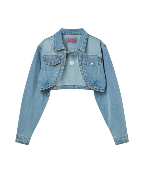 NYXX(エヌワイエックスエックス)の「BOLERO SHAPE DENIM JACKET LIGHT BLUE(デニムジャケット・レディース・その他・SMALL/MEDIUM)」の2枚目の写真