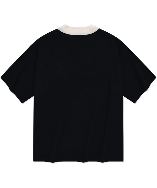 COVERNAT(カバーナット)の「Cロゴオープンカラー ハーフニット ネイビー(ニット/セーター・レディース・その他・SMALL/X-LARGE/LARGE/MEDIUM/XX-LARGE)」の2枚目の写真