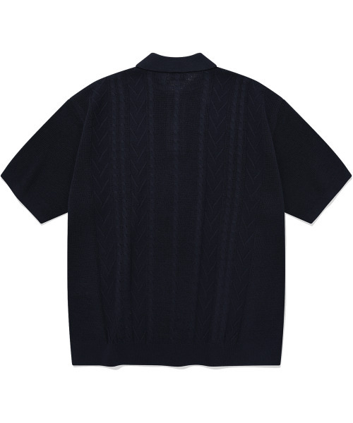 COVERNAT(カバーナット)の「クールケーブルカラー ハーフニット ネイビー(ポロシャツ・レディース・その他・LARGE/MEDIUM/SMALL/X-LARGE)」の2枚目の写真