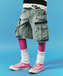 SCHISM INDUCING（スキズムインデューシング）の「DENIM CARGO JORTS SKY BLUE（その他パンツ）」