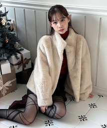 by muni:r（バイ ムニール）の「【着用動画あり・3色展開】キュービックバックル ファージャケット/2025 AW COLLECTION（その他アウター）」