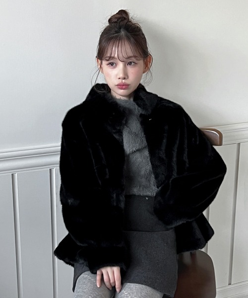 着用動画あり・3色展開】キュービックバックル ファージャケット/2025