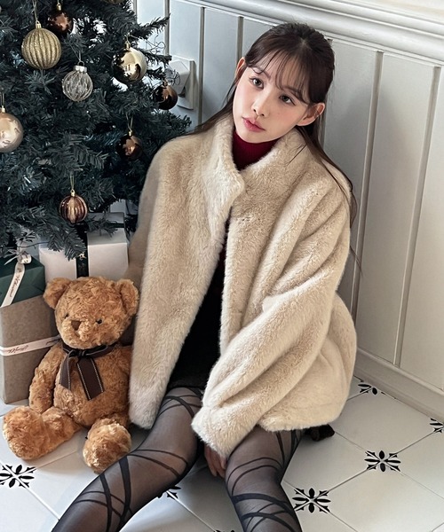 着用動画あり・3色展開】キュービックバックル ファージャケット/2025