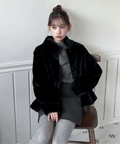 着用動画あり・3色展開】キュービックバックル ファージャケット/2025