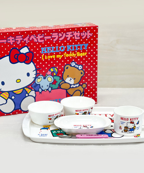 sanrio(サンリオ)の「〈SANRIO/サンリオ〉ハローキティ ベビーランチセット BG-280(ベビーギフト・レディース・レッド・ONE SIZE)」の14枚目の写真