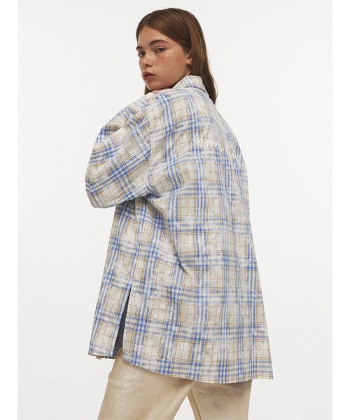 RMRN(アルエームアルエヌ)の「ALL DAY LONG CHECK SHIRT(シャツ/ブラウス・レディース・ブルー・1/2)」の3枚目の写真
