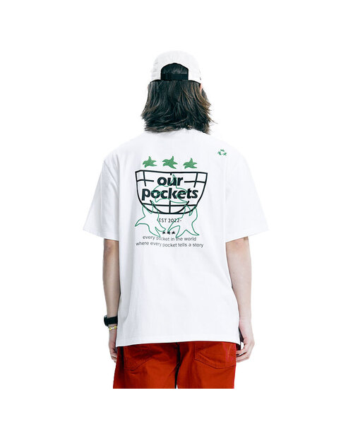 OURPOCKETS(アワーポケッツ)の「アワーポケットビッグ地区別Tシャツ(ホワイト)(Tシャツ/カットソー・レディース・ホワイト・MEDIUM/X-LARGE)」の1枚目の写真