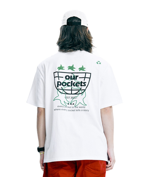 OURPOCKETS(アワーポケッツ)の「アワーポケットビッグ地区別Tシャツ(ホワイト)(Tシャツ/カットソー・レディース・ホワイト・MEDIUM/X-LARGE)」の2枚目の写真