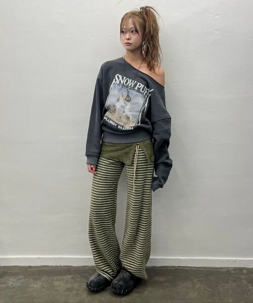 LARTIGENT（ラーティゼン）の「L21 COZY PLUFFY KNIT PANTS(OREO)（その他パンツ・レディース・その他・FREE）」の6枚目の写真