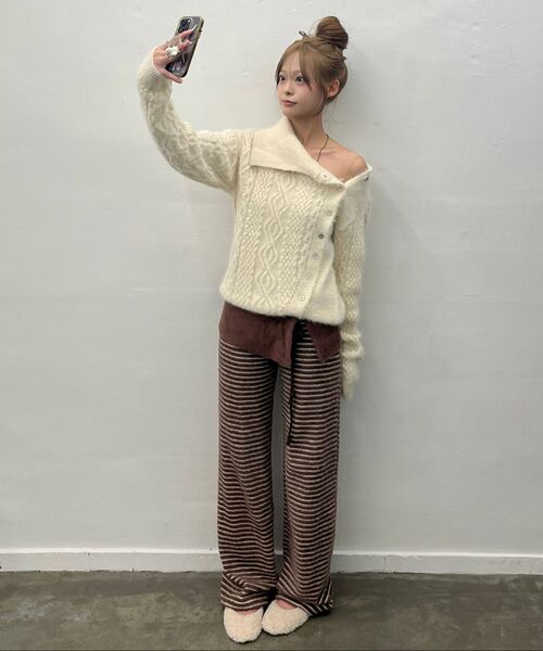LARTIGENT（ラーティゼン）の「L21 COZY PLUFFY KNIT PANTS(OREO)（その他パンツ・レディース・その他・FREE）」の8枚目の写真