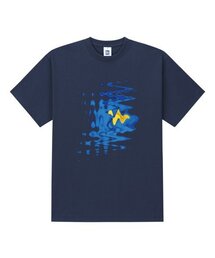 RADINEO（ラディネオ）の「ウェーブフラワー半袖Tシャツネイビー（Tシャツ/カットソー）」