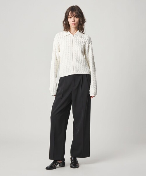 Steven Alan(スティーブンアラン)の「<Steven Alan>コットン ケーブル ジップ カーディガン(カーディガン/ボレロ・レディース・ネイビー/オフホワイト・FREE)」の11枚目の写真