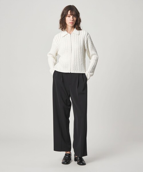 Steven Alan(スティーブンアラン)の「<Steven Alan>コットン ケーブル ジップ カーディガン(カーディガン/ボレロ・レディース・ネイビー/オフホワイト・FREE)」の12枚目の写真