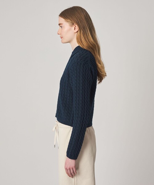 Steven Alan(スティーブンアラン)の「<Steven Alan>コットン ケーブル ジップ カーディガン(カーディガン/ボレロ・レディース・ネイビー/オフホワイト・FREE)」の15枚目の写真
