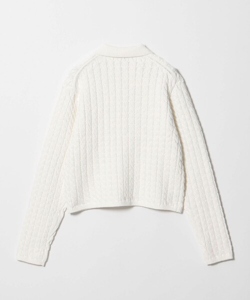 Steven Alan(スティーブンアラン)の「<Steven Alan>コットン ケーブル ジップ カーディガン(カーディガン/ボレロ・レディース・ネイビー/オフホワイト・FREE)」の6枚目の写真