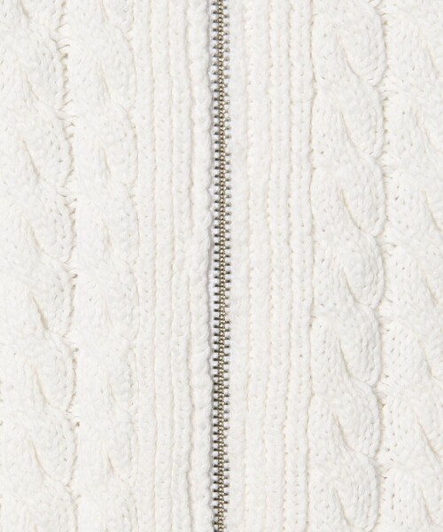 Steven Alan(スティーブンアラン)の「<Steven Alan>コットン ケーブル ジップ カーディガン(カーディガン/ボレロ・レディース・ネイビー/オフホワイト・FREE)」の8枚目の写真