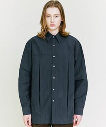 S SY（エスエスワイ）の「(コンパクトコットン)ダブルベントリラックスフィットシャツ ネイビー（シャツ/ブラウス）」