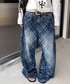 Ressaca（レサーカ）の「ユーズド加工チェック柄カーブデニムパンツ（デニムパンツ・L）」