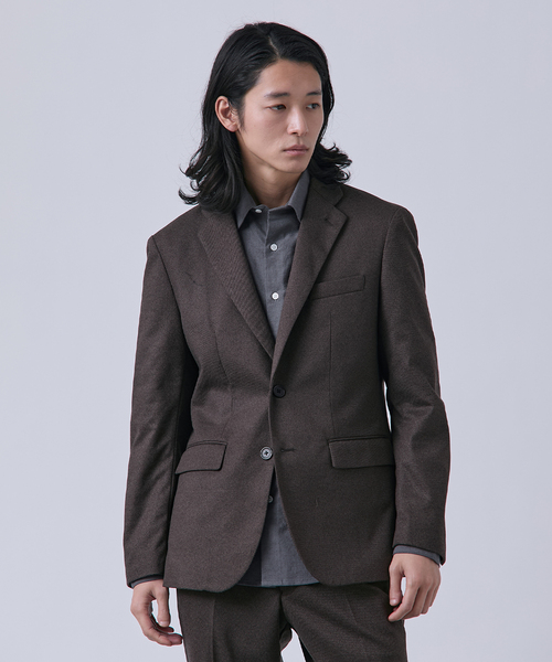 B.C STOCK（ベーセーストック）の「ニットフランネル テーラードジャケット（テーラードジャケット・メンズ・ブラウン/ネイビー/チャコールグレー・X-LARGE/LARGE/MEDIUM）」の14枚目の写真