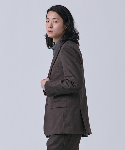 ベーセーストック（B．C STOCK）/ニットフランネル テーラードジャケット セール】ニットフランネル テーラードジャケット（テーラード