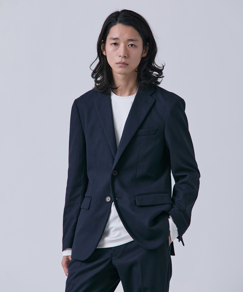 の*こ様 BOB ネイビー テーラードニットジャケット シングル前テーラードニットジャケット(02_M 42_マスタード