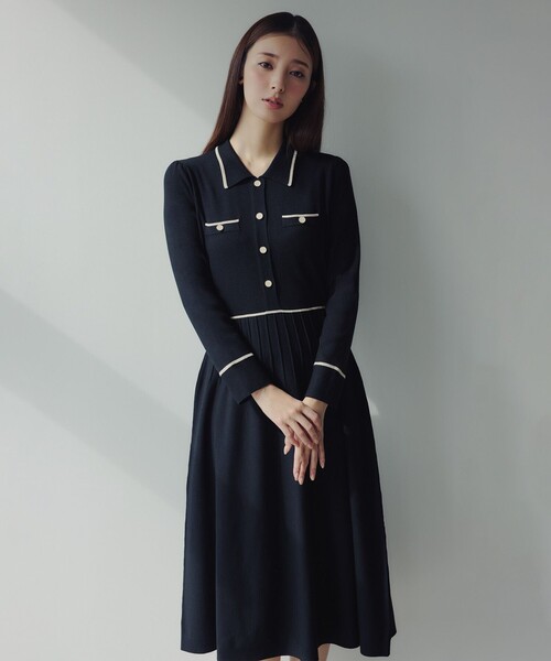 TOCCA ドレスワンピース BI-COLOR KNIT DRESS ニットドレス（ワンピース）｜TOCCA（トッカ）の