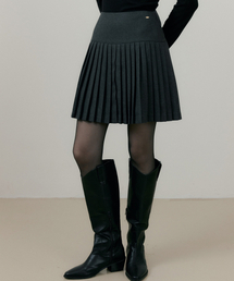 RIE RIPPLE PLEATS MINI SKIRT CHARCOAL