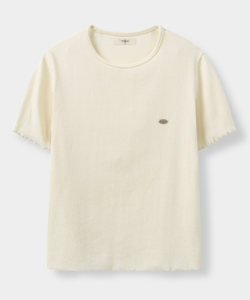 EUGGEN(ユジェン)の「スモールロゴパンチングショートスリーブTシャツ_アイボリー(Tシャツ/カットソー・レディース・その他・SMALL/MEDIUM)」の2枚目の写真