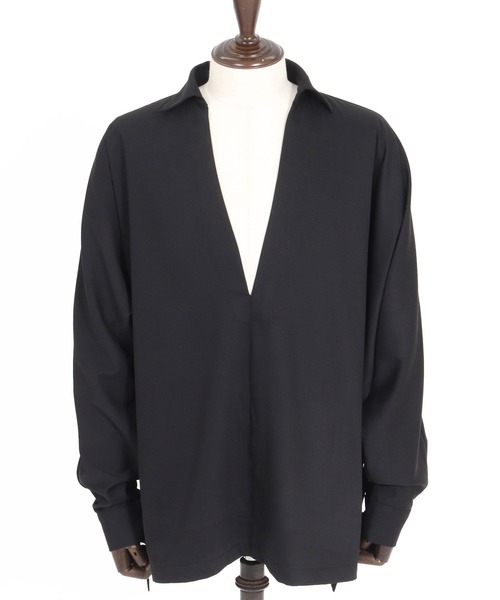 CAMBIO（カンビオ）の「ms6349- TRディープスキッパーシャツ(CMB-R0201)（シャツ/ブラウス・メンズ・ブラック/ブラウン/ネイビー・S/M/L）」の17枚目の写真