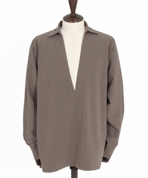 CAMBIO（カンビオ）の「ms6349- TRディープスキッパーシャツ(CMB-R0201)（シャツ/ブラウス・メンズ・ブラック/ブラウン/ネイビー・S/M/L）」の18枚目の写真