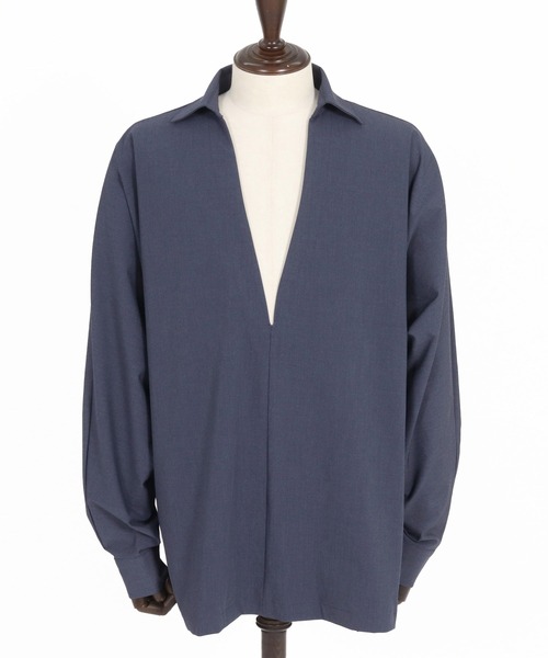 CAMBIO（カンビオ）の「ms6349- TRディープスキッパーシャツ(CMB-R0201)（シャツ/ブラウス・メンズ・ブラック/ブラウン/ネイビー・S/M/L）」の19枚目の写真