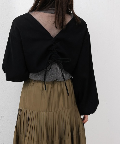 en CAnAF（エンカナフ）の「【2点セットで着回し力抜群！】前後2WAY セットアップ キャミワンピース（ワンピース・レディース・ブラック/ベージュ・フリー）」の12枚目の写真