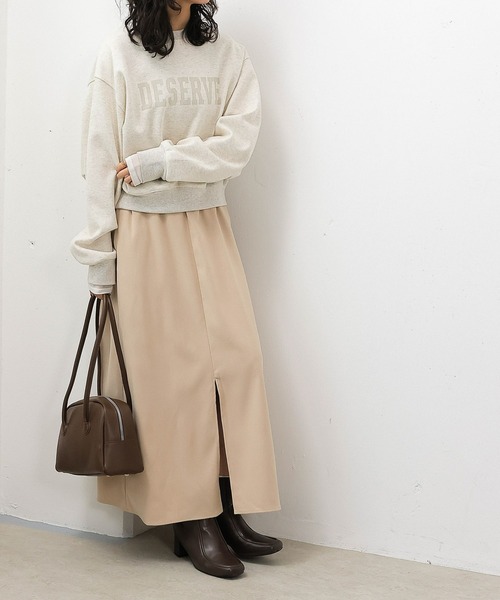 en CAnAF（エンカナフ）の「【2点セットで着回し力抜群！】前後2WAY セットアップ キャミワンピース（ワンピース・レディース・ブラック/ベージュ・フリー）」の16枚目の写真