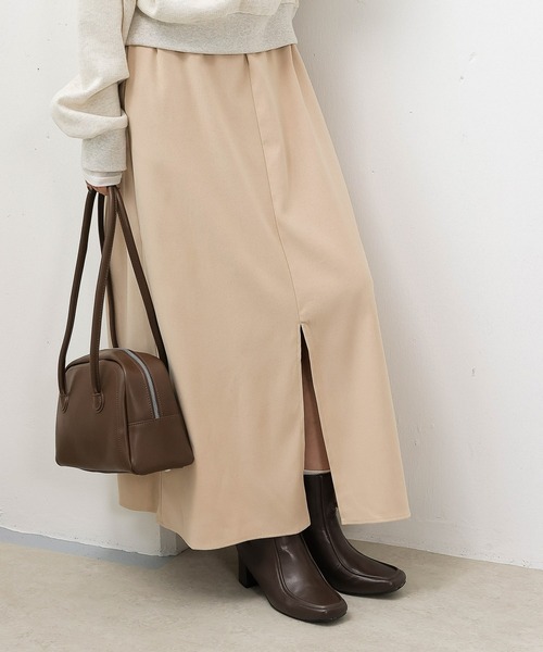 en CAnAF（エンカナフ）の「【2点セットで着回し力抜群！】前後2WAY セットアップ キャミワンピース（ワンピース・レディース・ブラック/ベージュ・フリー）」の17枚目の写真